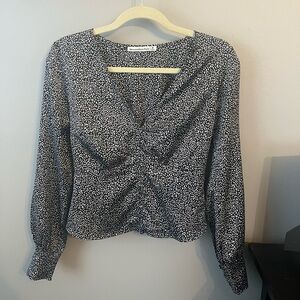 Abercrombie & Fitch Black and White Patterned Women's Top